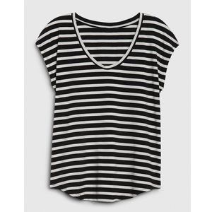 GAP Dolman Sleeve black and white stripe tee XL